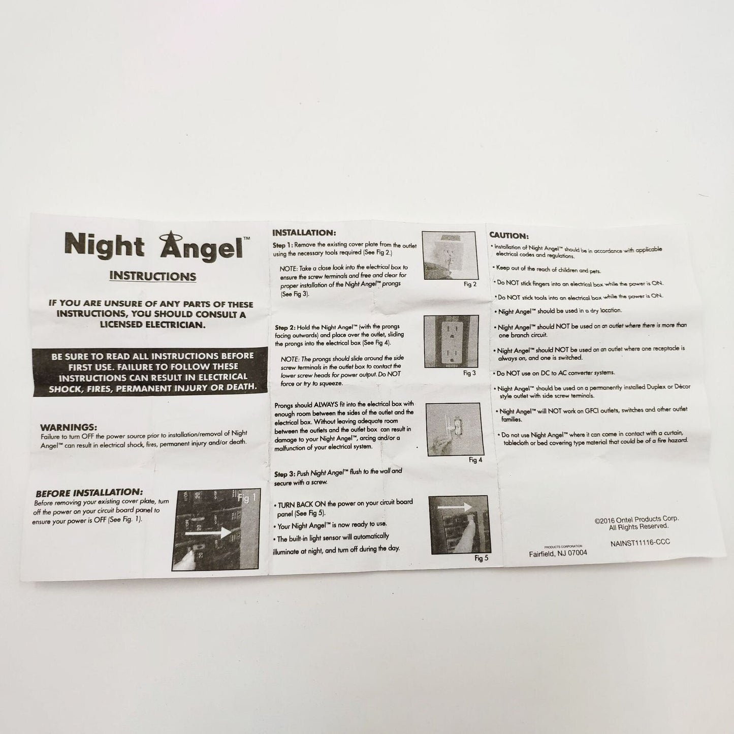 Outlet Wall Plate With Night Lights-No Batteries or Wires