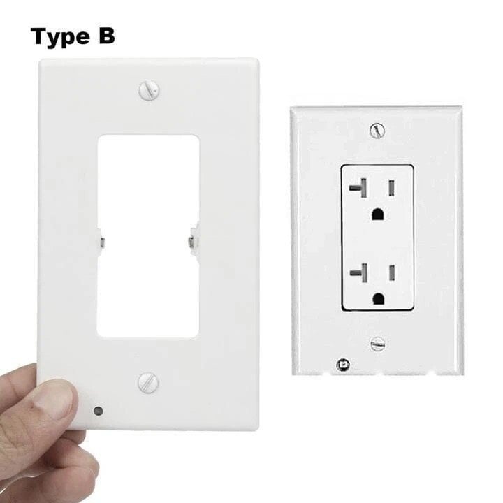 Outlet Wall Plate With Night Lights-No Batteries or Wires